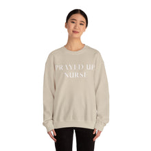 Load image into Gallery viewer, "PRAYED UP NURSE" Crewneck (White writing)
