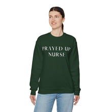 Load image into Gallery viewer, "PRAYED UP NURSE" Crewneck (White writing)