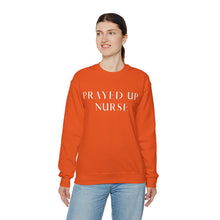 Load image into Gallery viewer, "PRAYED UP NURSE" Crewneck (White writing)