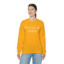 Load image into Gallery viewer, "PRAYED UP NURSE" Crewneck (White writing)
