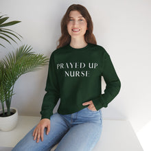Load image into Gallery viewer, "PRAYED UP NURSE" Crewneck (White writing)
