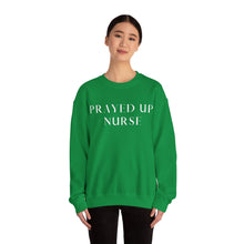 Load image into Gallery viewer, "PRAYED UP NURSE" Crewneck (White writing)