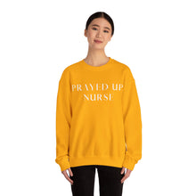 Load image into Gallery viewer, "PRAYED UP NURSE" Crewneck (White writing)