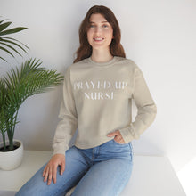 Load image into Gallery viewer, "PRAYED UP NURSE" Crewneck (White writing)