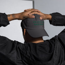 Load image into Gallery viewer, PRAYED UP NIGERIAN - Dad hat (Green Writing)