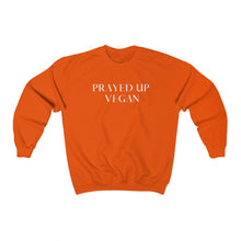Load image into Gallery viewer, "PRAYED UP VEGAN" Crewneck (White writing)