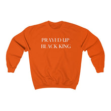 Load image into Gallery viewer, "PRAYED UP BLACK KING" Crewneck (White writing)