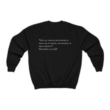 Load image into Gallery viewer, "PRAYED UP BLACK QUEEN" Crewneck (White writing)