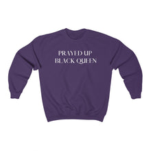 Load image into Gallery viewer, "PRAYED UP BLACK QUEEN" Crewneck (White writing)