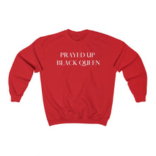 Load image into Gallery viewer, "PRAYED UP BLACK QUEEN" Crewneck (White writing)
