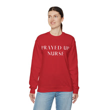 Load image into Gallery viewer, &quot;PRAYED UP NURSE&quot; Crewneck  (White writing)
