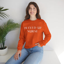 Load image into Gallery viewer, &quot;PRAYED UP NURSE&quot; Crewneck  (White writing)
