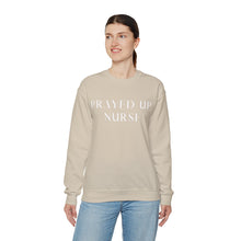 Load image into Gallery viewer, &quot;PRAYED UP NURSE&quot; Crewneck  (White writing)
