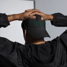 Load image into Gallery viewer, PRAYED UP NIGERIAN - Dad hat (Green Writing)
