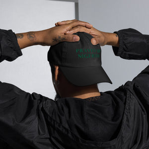 PRAYED UP NIGERIAN - Dad hat (Green Writing)