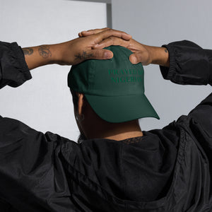 PRAYED UP NIGERIAN - Dad hat (Green Writing)