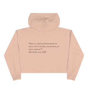 "ITS HIS GRACE AND MERCY FOR ME" Crop Hoodie