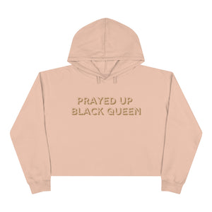 "PRAYED UP BLACK QUEEN" Crop Hoodie