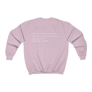 "PRAYED UP BLACK QUEEN" Crewneck (White writing)