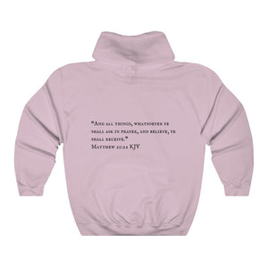 "PRAYED UP MILLENNIAL"  Hoodie (Black writing)