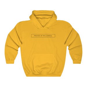 "PRAYED UP MILLENNIAL"  Hoodie (Black writing)