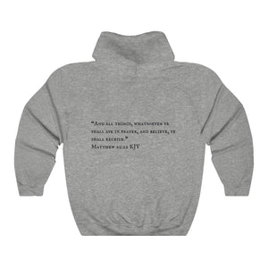 "PRAYED UP MILLENNIAL"  Hoodie (Black writing)